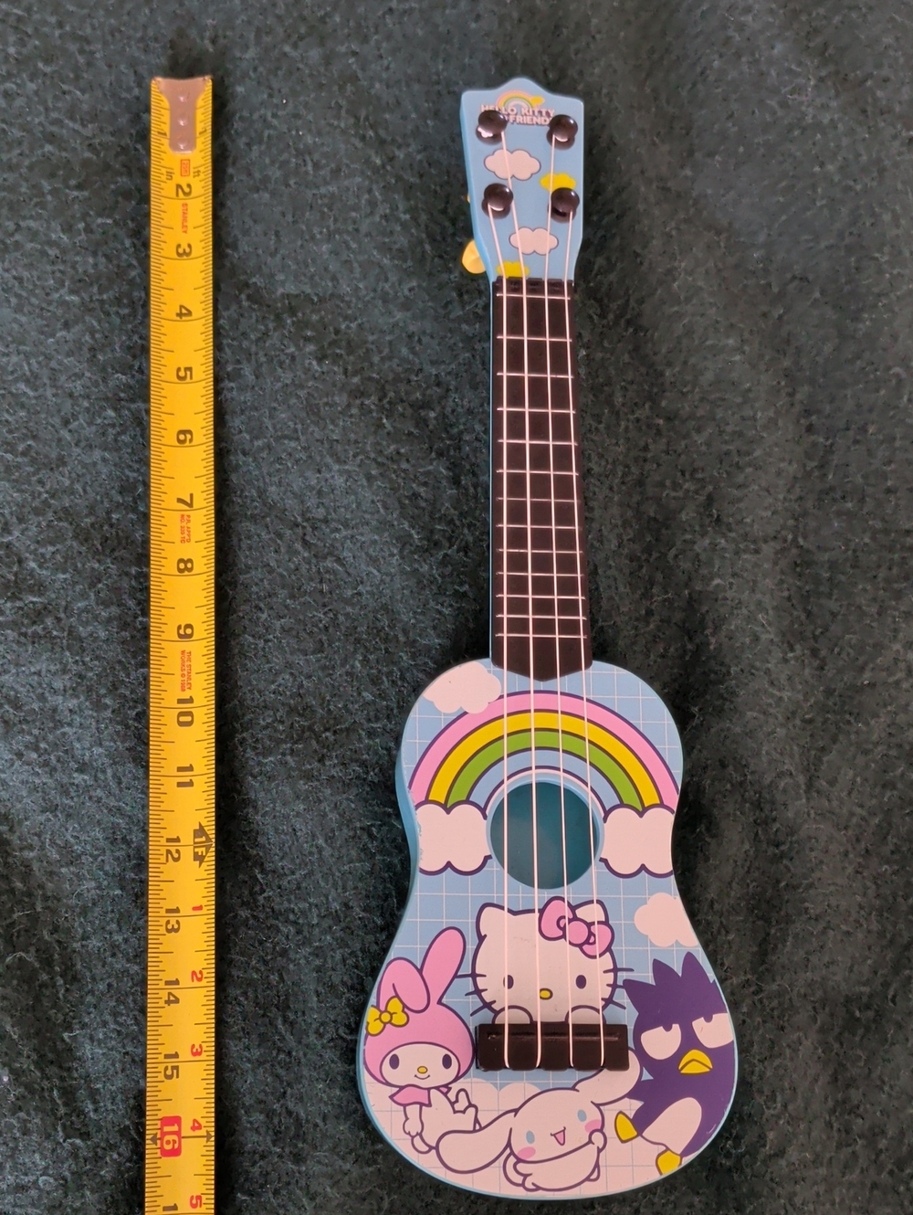 Hello Kitty Rainbow Kids Ukulele in Blue and Pink